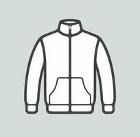 Herren Sport Jacke Linie Symbol auf ein Hintergrund. Vektor Illustration.