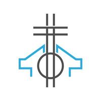 kyrka symbol logotyp design vektor