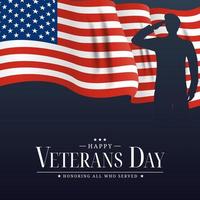 usa veterans day affisch. vektor illustration