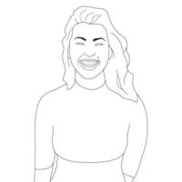 Malvorlagen - glückliche Frauen auf einem isolierten Hintergrund illustriert vektor