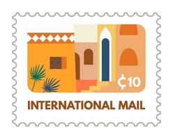 International Post, Brief oder Briefumschlag Stempel vektor