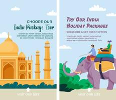 wählen Ihre Indien Paket Tour, Versuchen Tour Vektor