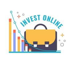 online Investition, sicher Weg zu erhöhen, ansteigen Hauptstadt vektor