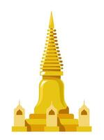 thailändisch golden Pagode, ikonisch Struktur im Thailand vektor