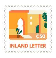 Inland Brief, Post- Karte zum Briefumschlag Markierungen vektor