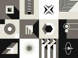 abstrakt Quadrate Collage, modern minimalistisch Symbol vektor
