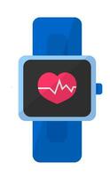 Smartwatch zeigen Impuls und Herz schlagen zählt vektor