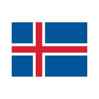 nationell Land flagga av islandia vektor