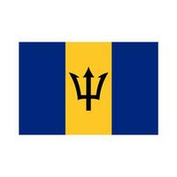 nationell Land flagga av barbados vektor