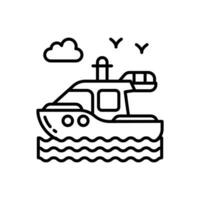 Geschwindigkeit Boot Symbol im Vektor. Illustration vektor