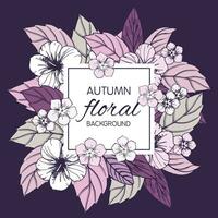 Herbst Blumen- Karte, Banner oder Poster Design vektor