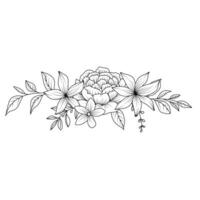 Vektor Pfingstrose Blume isoliert auf Weiß Hintergrund. Element zum Einladung Design, Gruß Karten und Textil- Design