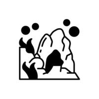 unter Wasser Höhle Symbol im Vektor. Illustration vektor