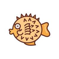 Puffer Fisch Symbol im Vektor. Illustration vektor