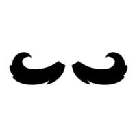 mustasch vektor ikon. frisör illustration tecken. frisyr symbol eller logotyp.