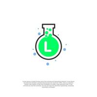 Vektor Brief l auf Labor Symbol Design Vorlage Illustration