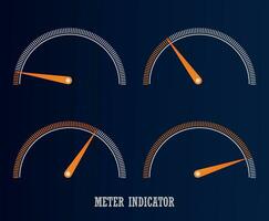 Geschwindigkeit Meter Symbole Satz. Meter Indikator Vektor Illustration Design.