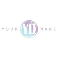 yd Initiale Logo Aquarell Vektor Design