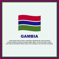 Gambia Flagge Hintergrund Design Vorlage. Gambia Unabhängigkeit Tag Banner Sozial Medien Post. Gambia Banner vektor