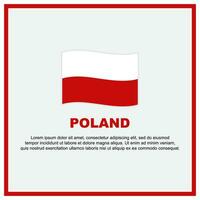 Polen Flagge Hintergrund Design Vorlage. Polen Unabhängigkeit Tag Banner Sozial Medien Post. Polen Banner vektor