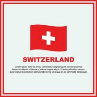 Schweiz Flagge Hintergrund Design Vorlage. Schweiz Unabhängigkeit Tag Banner Sozial Medien Post. Schweiz Banner vektor