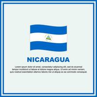 Nicaragua Flagge Hintergrund Design Vorlage. Nicaragua Unabhängigkeit Tag Banner Sozial Medien Post. Nicaragua Banner vektor