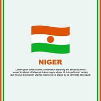 Niger Flagge Hintergrund Design Vorlage. Niger Unabhängigkeit Tag Banner Sozial Medien Post. Niger Karikatur vektor