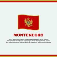 Montenegro Flagge Hintergrund Design Vorlage. Montenegro Unabhängigkeit Tag Banner Sozial Medien Post. Montenegro Design vektor