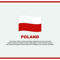 Polen Flagge Hintergrund Design Vorlage. Polen Unabhängigkeit Tag Banner Sozial Medien Post. Polen Design vektor