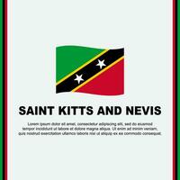 helgon kitts och nevis flagga bakgrund design mall. helgon kitts och nevis oberoende dag baner social media posta. tecknad serie vektor