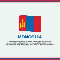 Mongolei Flagge Hintergrund Design Vorlage. Mongolei Unabhängigkeit Tag Banner Sozial Medien Post. Mongolei Design vektor