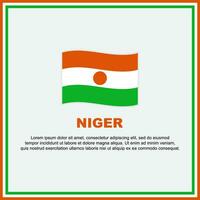 niger flagga bakgrund design mall. niger oberoende dag baner social media posta. niger baner vektor