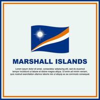 marshall öar flagga bakgrund design mall. marshall öar oberoende dag baner social media posta. marshall öar baner vektor