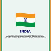 Indien Flagge Hintergrund Design Vorlage. Indien Unabhängigkeit Tag Banner Sozial Medien Post. Indien Karikatur vektor