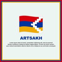 Artsakh flagga bakgrund design mall. Artsakh oberoende dag baner social media posta. Artsakh baner vektor