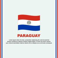 Paraguay Flagge Hintergrund Design Vorlage. Paraguay Unabhängigkeit Tag Banner Sozial Medien Post. Paraguay Karikatur vektor