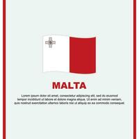 Malta Flagge Hintergrund Design Vorlage. Malta Unabhängigkeit Tag Banner Sozial Medien Post. Malta Karikatur vektor