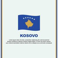 kosovo flagga bakgrund design mall. kosovo oberoende dag baner social media posta. kosovo tecknad serie vektor