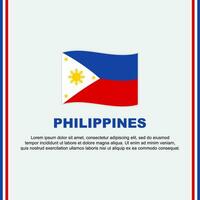 Philippinen Flagge Hintergrund Design Vorlage. Philippinen Unabhängigkeit Tag Banner Sozial Medien Post. Philippinen Karikatur vektor