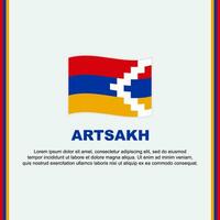 Artsakh flagga bakgrund design mall. Artsakh oberoende dag baner social media posta. Artsakh tecknad serie vektor