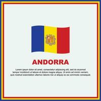 Andorra Flagge Hintergrund Design Vorlage. Andorra Unabhängigkeit Tag Banner Sozial Medien Post. Andorra Banner vektor