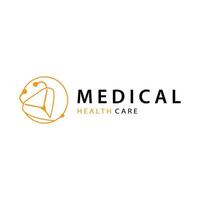 Stethoskop Logo, einfach Linie Modell- Gesundheit Pflege Logo Design zum Geschäft Marken, Illustration Schablone vektor