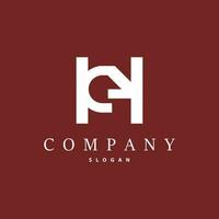 första ha brev logotyp, modern och lyxig minimalistisk vektor ah logotyp mall för företag varumärke
