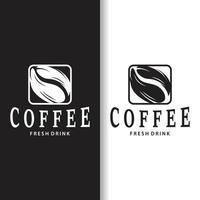kaffe logotyp, enkel koffein dryck design från kaffe bönor, för Kafé, bar, restaurang eller produkt varumärke företag vektor