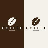 Kaffee Logo, einfach Koffein trinken Design von Kaffee Bohnen, zum Cafe, Bar, Restaurant oder Produkt Marke Geschäft vektor