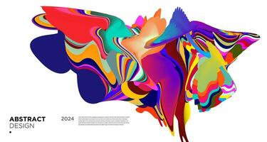 vektor färgrik abstrakt psychedelic flytande och vätska bakgrund mönster 2024