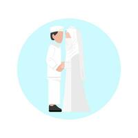 muslimska bröllopspar vektor