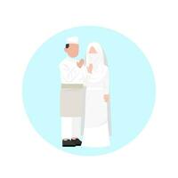 muslimska bröllopspar vektor