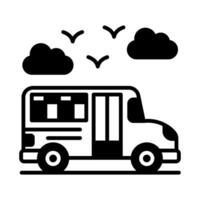 Schule Bus Symbol im Vektor. Illustration vektor