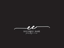 Luxus ee Unterschrift Brief Logo, modern feminin ee Logo Symbol Design vektor